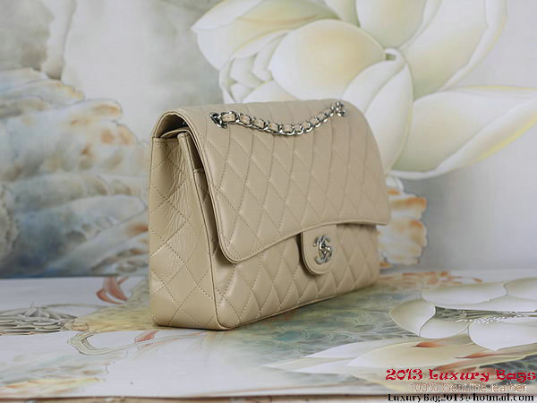 Chanel Classic Flap Bag 1113 Apricot Sheepskin Leather Silver Chanel Classic Flap Bag 1113 Apricot Sheepskin Leather Silver