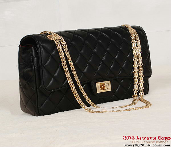 Chanel 1113 Classic Flap Bag Black Sheepskin Gold Chanel 1113 Classic Flap Bag Black Sheepskin Gold