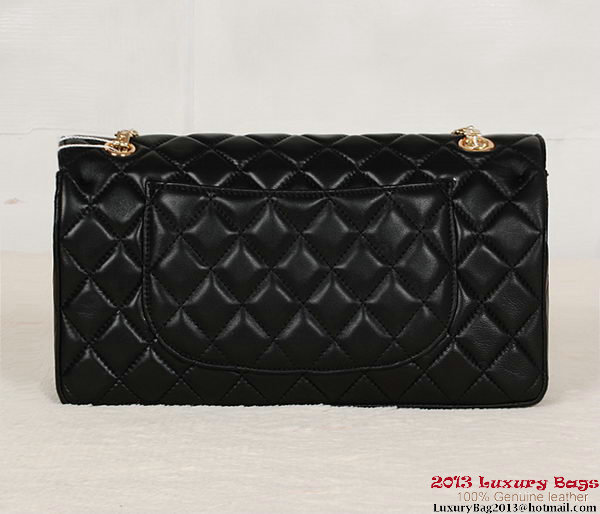 Chanel 1113 Classic Flap Bag Black Sheepskin Gold Chanel 1113 Classic Flap Bag Black Sheepskin Gold