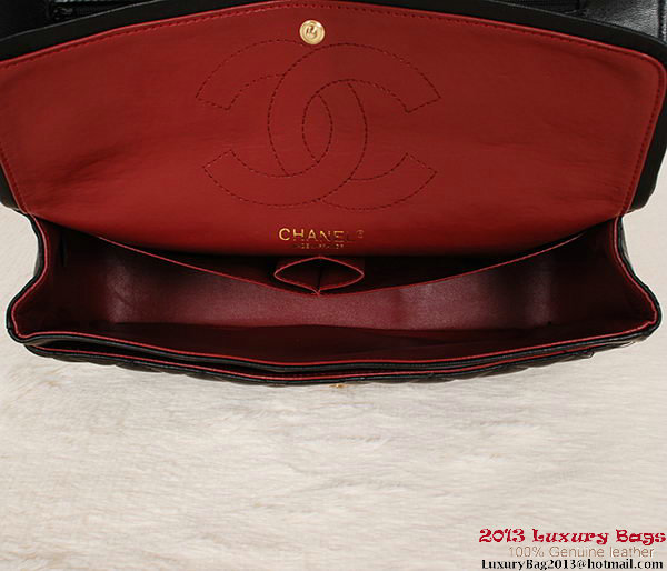 Chanel 1113 Classic Flap Bag Black Sheepskin Gold Chanel 1113 Classic Flap Bag Black Sheepskin Gold