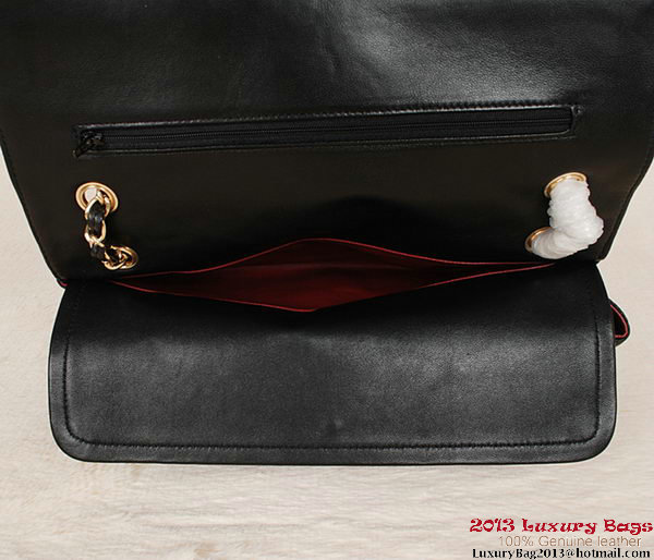 Chanel Classic Flap Bag 1113 Black Sheepskin Gold Chanel Classic Flap Bag 1113 Black Sheepskin Gold