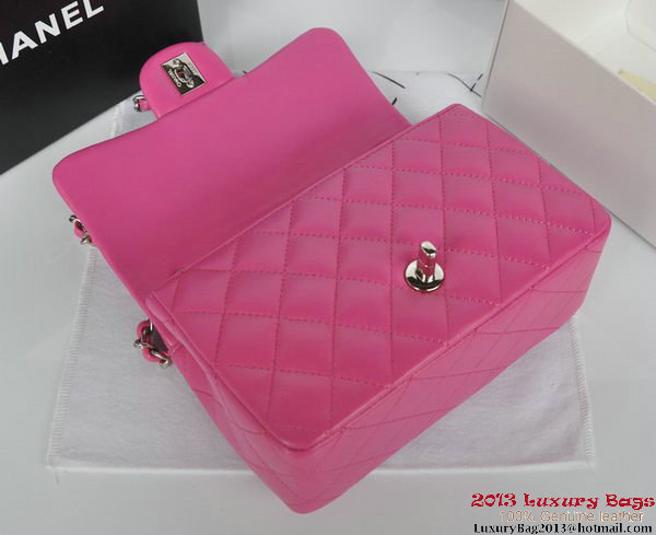 Chanel Classic Flap Bags Rose Original Sheepskin Leather A1116 Silver Chanel Classic Flap Bags Rose Original Sheepskin Leather A1116 Silver