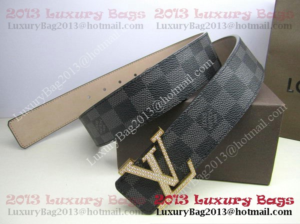 Louis Vuitton Damier Graphite Canvas Belt LV2050 Gold Louis Vuitton Damier Graphite Canvas Belt LV2050 Gold