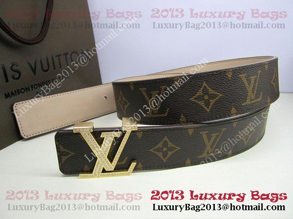 Louis Vuitton Monogram Canvas Belt LV2050 Gold Louis Vuitton Monogram Canvas Belt LV2050 Gold