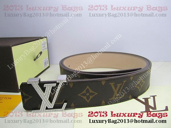 Louis Vuitton Monogram Canvas Belt LV2050 Silver Louis Vuitton Monogram Canvas Belt LV2050 Silver