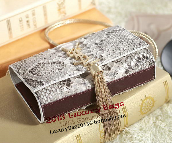 Yves Saint Laurent mini Monogramme Cross-body Snake Leather Shoulder Bag 5478 OffWhite Yves Saint Laurent mini Monogramme Cross-body Snake Leather Shoulder Bag 5478 OffWhite