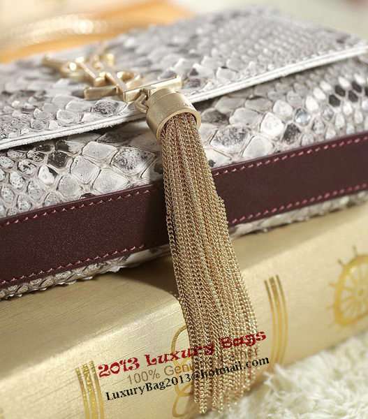 Yves Saint Laurent mini Monogramme Cross-body Snake Leather Shoulder Bag 5478 OffWhite Yves Saint Laurent mini Monogramme Cross-body Snake Leather Shoulder Bag 5478 OffWhite