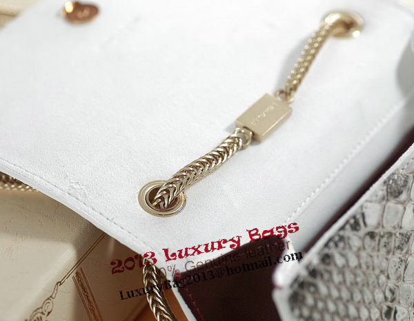 Yves Saint Laurent mini Monogramme Cross-body Snake Leather Shoulder Bag 5478 OffWhite Yves Saint Laurent mini Monogramme Cross-body Snake Leather Shoulder Bag 5478 OffWhite