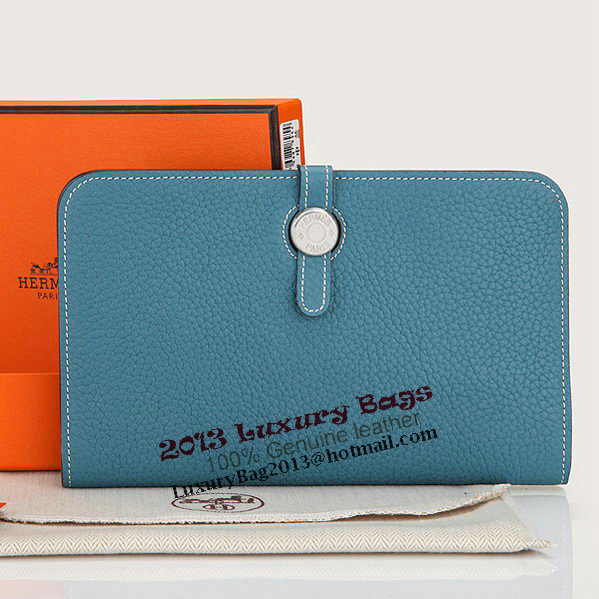 Hermes Dogon Combined Wallet A508 Light Blue Hermes Dogon Combined Wallet A508 Light Blue