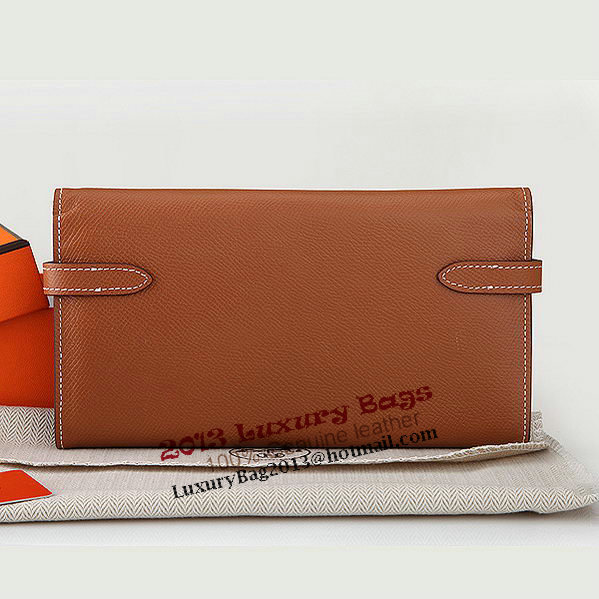 Hermes Kelly Original Saffiano Leather Bi-Fold Wallet A708 Camel Hermes Kelly Original Saffiano Leather Bi-Fold Wallet A708 Camel
