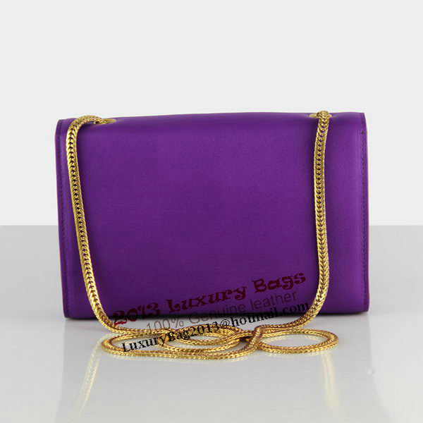 Yves Saint Laurent Monogramme Cross-body Shoulder Bag 66016 Purple