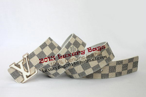 Louis Vuitton Damier Azur Canvas Belt LV2056 Louis Vuitton Damier Azur Canvas Belt LV2056