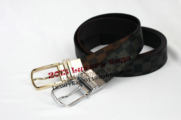 Louis Vuitton Damier Graphite Canvas Belt LV2061 Louis Vuitton Damier Graphite Canvas Belt LV2061