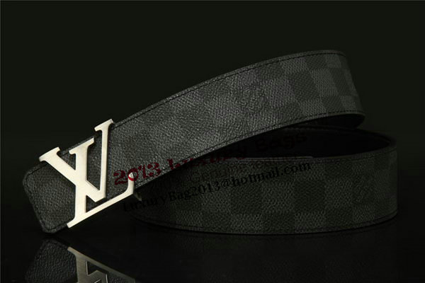 Louis Vuitton Damier Graphite Canvas Belt LV2064 Louis Vuitton Damier Graphite Canvas Belt LV2064