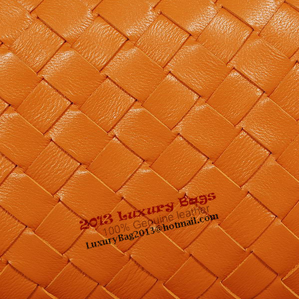 Bottega Veneta Intrecciato Sheepskin Impero Ayers Knot Clutch 11308 Orange Bottega Veneta Intrecciato Sheepskin Impero Ayers Knot Clutch 11308 Orange