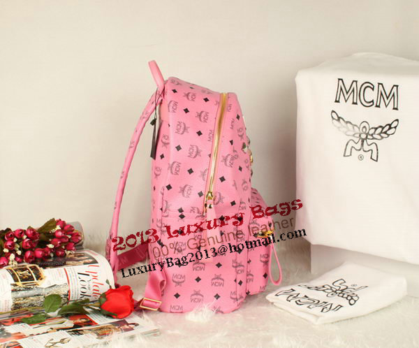 MCM Stark Backpack Jumbo in Calf Leather 8006 Pink MCM Stark Backpack Jumbo in Calf Leather 8006 Pink