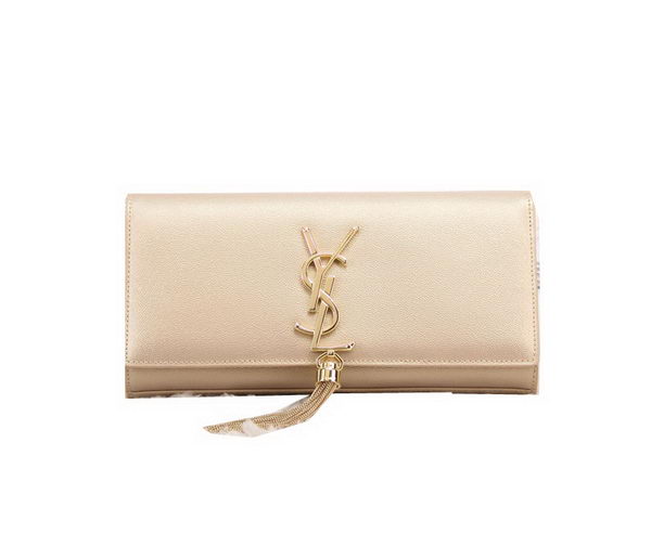 YSL Classic Monogramme Tassel Patent Leather Clutch Bag Y8908 Gold