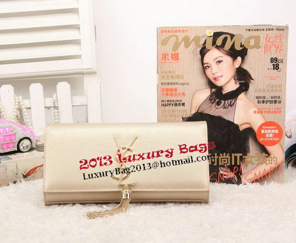 YSL Classic Monogramme Tassel Patent Leather Clutch Bag Y8908 Gold YSL Classic Monogramme Tassel Patent Leather Clutch Bag Y8908 Gold
