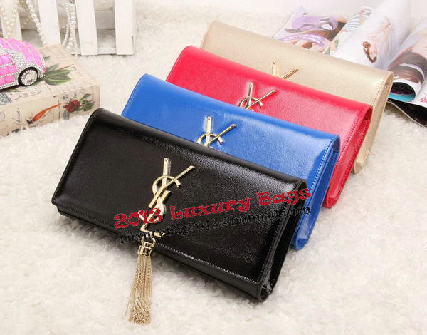 YSL Classic Monogramme Tassel Patent Leather Clutch Bag Y8908 Gold YSL Classic Monogramme Tassel Patent Leather Clutch Bag Y8908 Gold