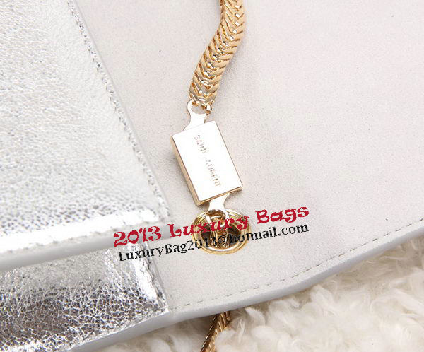 Yves Saint Laurent Monogramme Cross-body Shoulder Bag Silver