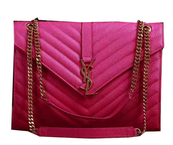 Saint Laurent Classic Monogramme Cannage Pattern Flap Bag Y5480 Rose