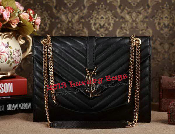 Saint Laurent Classic Monogramme Original Leather Flap Bag Y5480 Black Saint Laurent Classic Monogramme Original Leather Flap Bag Y5480 Black