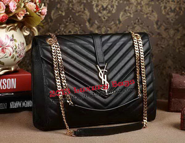 Saint Laurent Classic Monogramme Original Leather Flap Bag Y5480 Black Saint Laurent Classic Monogramme Original Leather Flap Bag Y5480 Black