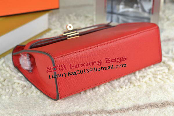 Hermes MINI Kelly 22cm Tote Bag Calfskin Leather Red Hermes MINI Kelly 22cm Tote Bag Calfskin Leather Red
