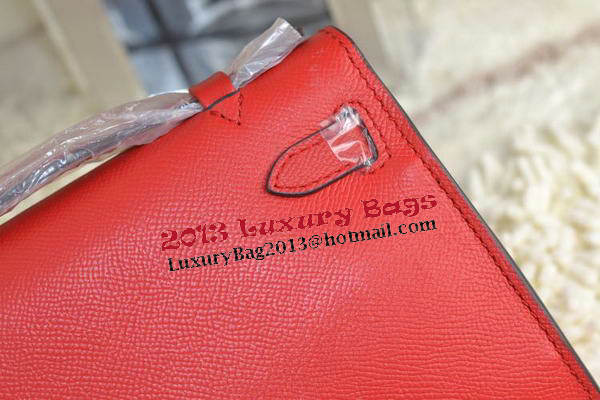 Hermes MINI Kelly 22cm Tote Bag Calfskin Leather Red Hermes MINI Kelly 22cm Tote Bag Calfskin Leather Red