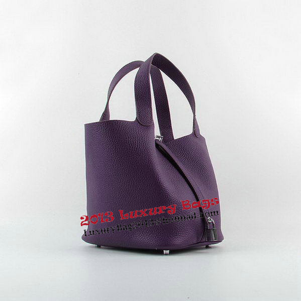 Hermes Picotin Lock PM Bags Clemence Leather H8615 Purple Hermes Picotin Lock PM Bags Clemence Leather H8615 Purple