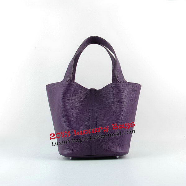 Hermes Picotin Lock PM Bags Clemence Leather H8615 Purple Hermes Picotin Lock PM Bags Clemence Leather H8615 Purple