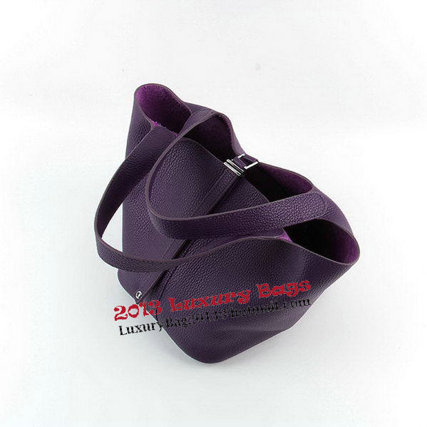 Hermes Picotin Lock PM Bags Clemence Leather H8615 Purple Hermes Picotin Lock PM Bags Clemence Leather H8615 Purple