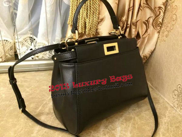 Fendi mini Peekaboo Bag Original Leather 55211 Black Fendi mini Peekaboo Bag Original Leather 55211 Black