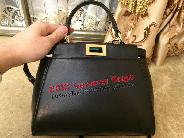Fendi mini Peekaboo Bag Original Leather 55211 Black Fendi mini Peekaboo Bag Original Leather 55211 Black