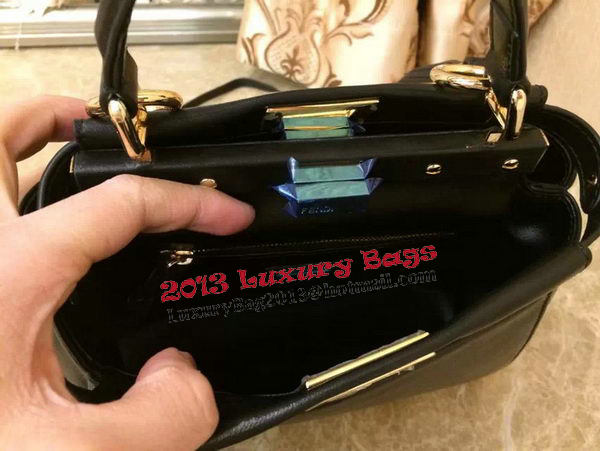 Fendi mini Peekaboo Bag Original Leather 55211 Black Fendi mini Peekaboo Bag Original Leather 55211 Black