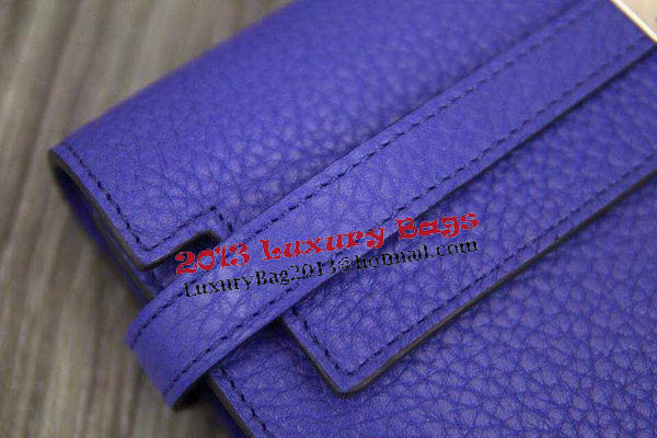 Hermes Kelly Wallet Togo Leather Bi-Fold Purse HA708W Royal Hermes Kelly Wallet Togo Leather Bi-Fold Purse HA708W Royal