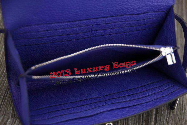 Hermes Kelly Wallet Togo Leather Bi-Fold Purse HA708W Royal Hermes Kelly Wallet Togo Leather Bi-Fold Purse HA708W Royal