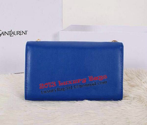 Saint Laurent mini Monogramme Cross-body Shoulder Bag 326076 Blue