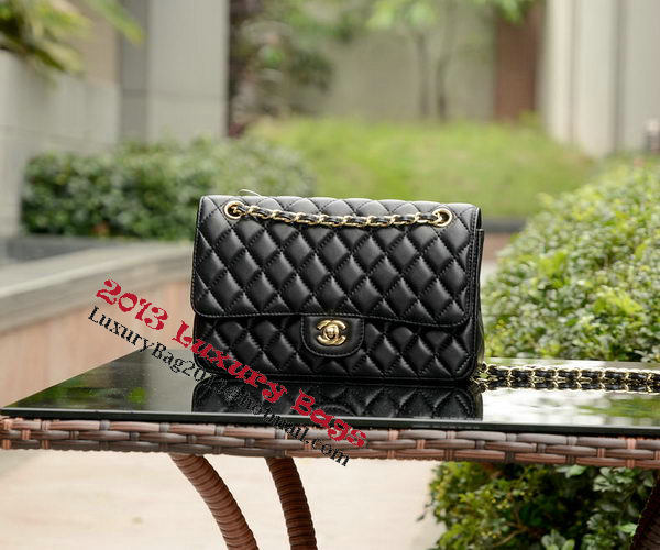 Chanel 2.55 Series Flap Bag Black Sheepskin Leather A1112 Gold
