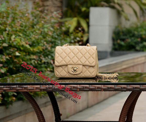 Chanel Classic MINI Flap Bag Apricot Sheepskin A37585 Gold Chanel Classic MINI Flap Bag Apricot Sheepskin A37585 Gold