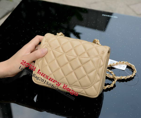 Chanel Classic MINI Flap Bag Apricot Sheepskin A37585 Gold Chanel Classic MINI Flap Bag Apricot Sheepskin A37585 Gold