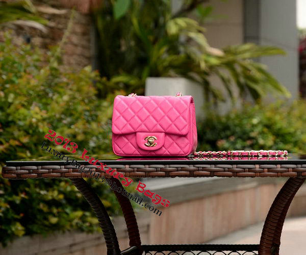 Chanel Classic MINI Flap Bag Rose Sheepskin A37585 Gold Chanel Classic MINI Flap Bag Rose Sheepskin A37585 Gold