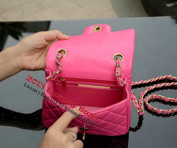 Chanel Classic MINI Flap Bag Rose Sheepskin A37585 Gold Chanel Classic MINI Flap Bag Rose Sheepskin A37585 Gold