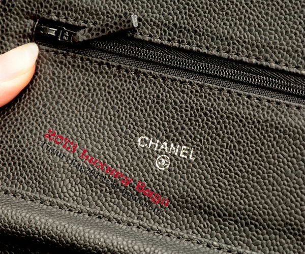 Chanel mini Flap Bag Black Cannage Pattern A33814 Silver Chanel mini Flap Bag Black Cannage Pattern A33814 Silver