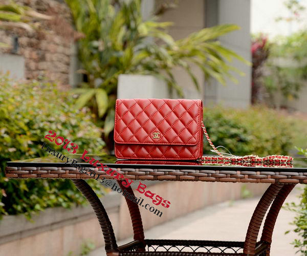 Chanel mini Flap Bag Red Sheepskin Leather A33814 Gold Chanel mini Flap Bag Red Sheepskin Leather A33814 Gold