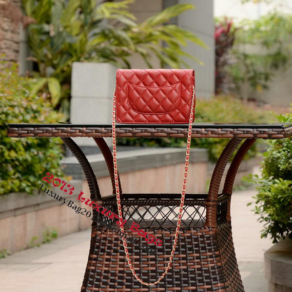 Chanel mini Flap Bag Red Sheepskin Leather A33814 Gold Chanel mini Flap Bag Red Sheepskin Leather A33814 Gold