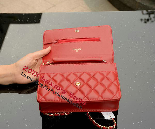Chanel mini Flap Bag Red Sheepskin Leather A33814 Gold Chanel mini Flap Bag Red Sheepskin Leather A33814 Gold