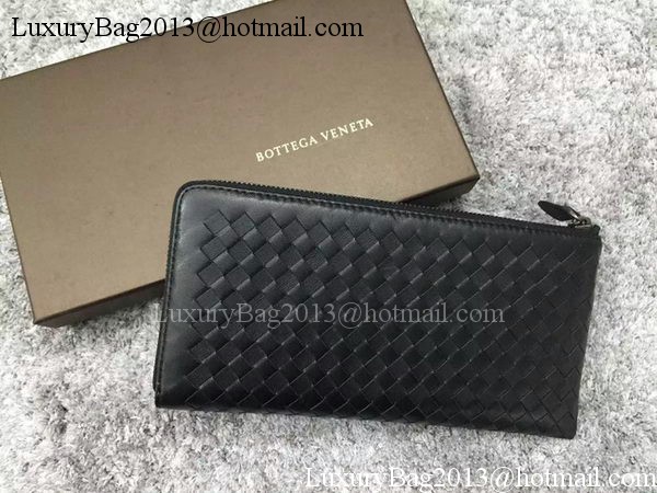 Bottega Veneta Intrecciato Leather Clutch BV144077 Black Bottega Veneta Intrecciato Leather Clutch BV144077 Black