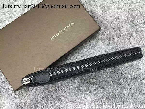 Bottega Veneta Intrecciato Leather Clutch BV144077 Black Bottega Veneta Intrecciato Leather Clutch BV144077 Black