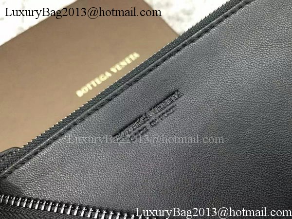 Bottega Veneta Intrecciato Leather Clutch BV144077 Black Bottega Veneta Intrecciato Leather Clutch BV144077 Black